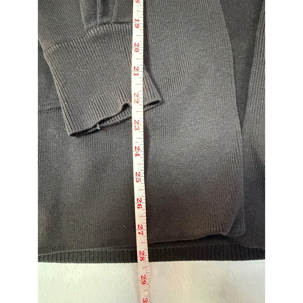 Sideeffects vintage Womens XL Black Open Front Cardigan Shawl Collar Pocket